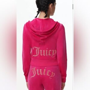 Juicy Couture Velour Pink Party Track Suit Set Medium NWT